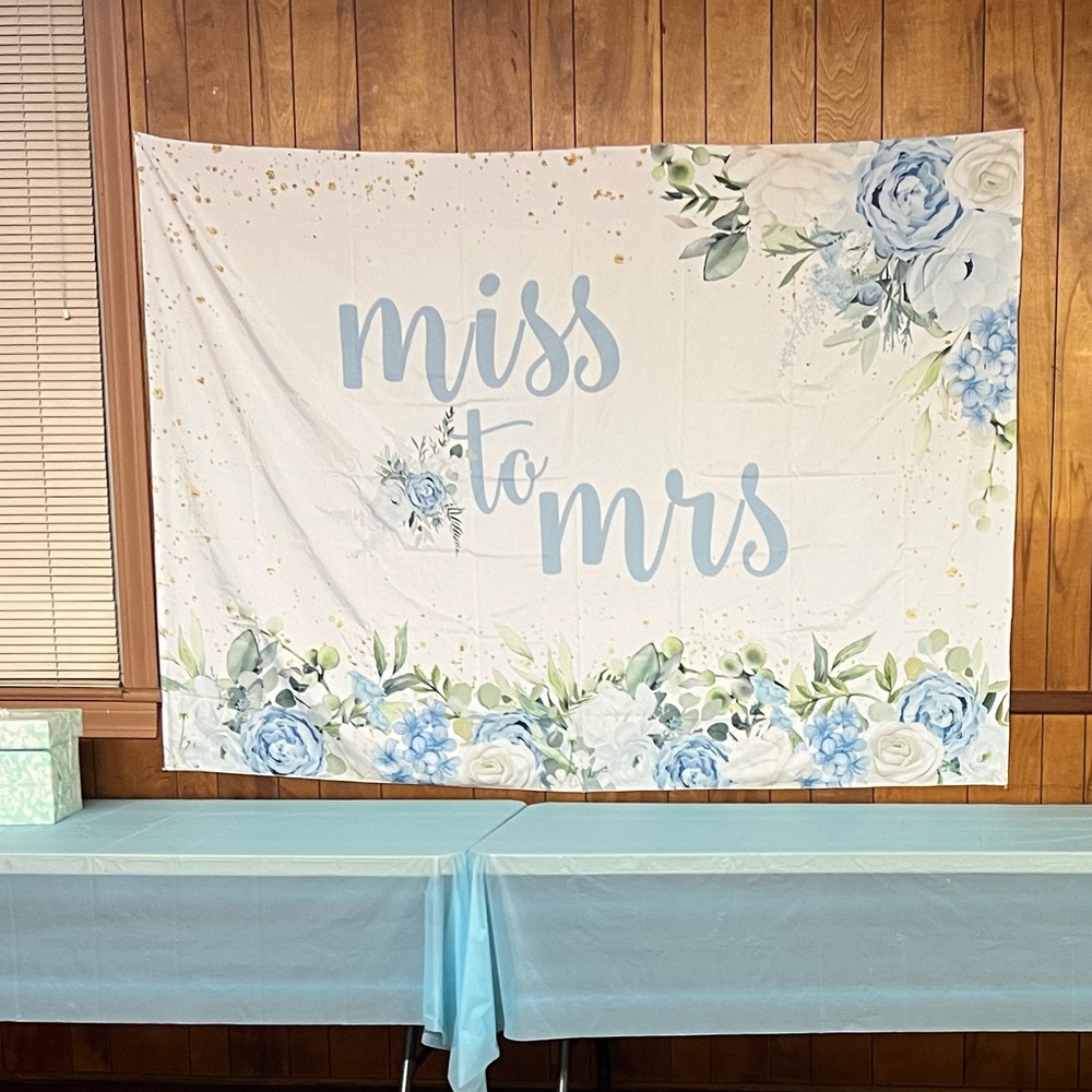 Miss to Mrs tapestry/ backdrop